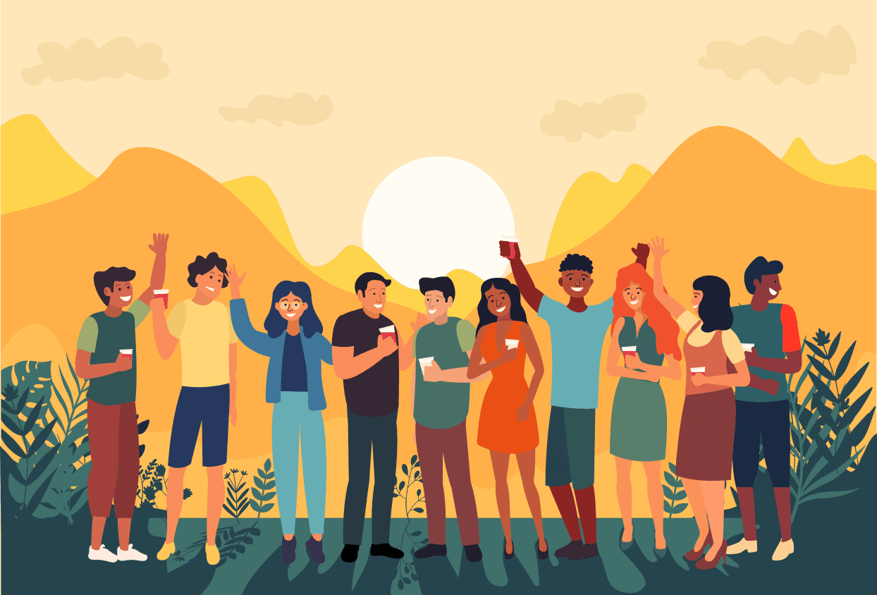 Illustration of India's tech community